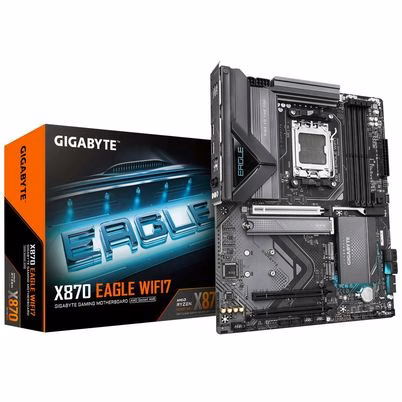 Gigabyte X870 Eagle Wifi7 Placa Base - Compatible Con Cpus Amd Ryzen 9000, 14+2+2 Fases Vrm, Hasta 8000mhz Ddr5 (Oc), 1xpcie 5.0 + 2xpcie 4.0, Wi-Fi 7, Lan 2.5gbe, Usb 4
